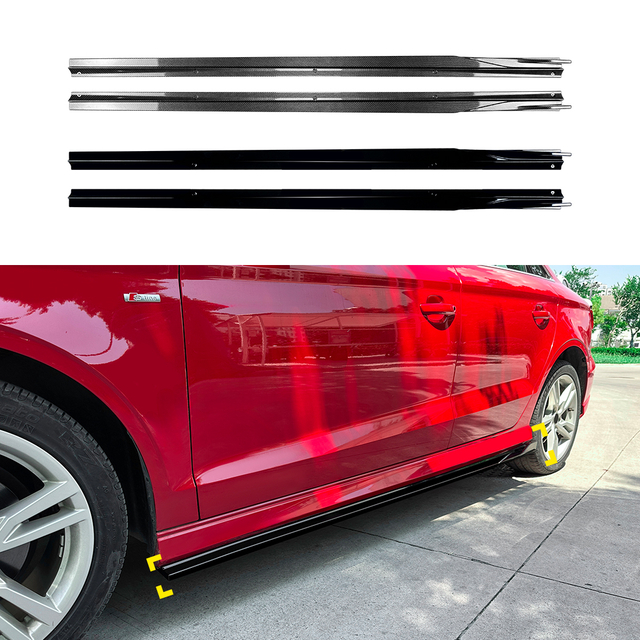 حافة مقسمة للتنورة الجانبية AMP-Z لـ Audi A3 8V Sline 2014-2020