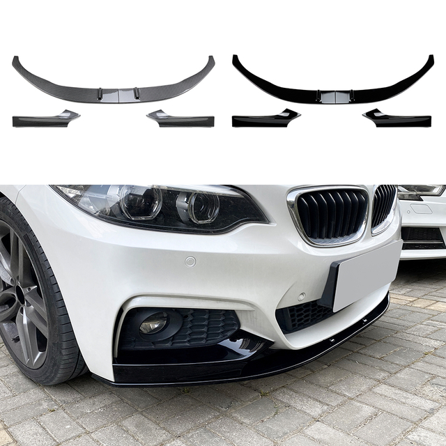 شفة AMP-Z الأمامية الشفاه SPILTTER لـ BMW 2 Series F22 M Sport 2014-2019