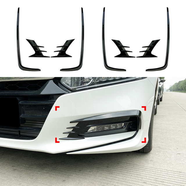 AMP-Z زعانف المصد الأمامي سبويلر كاناردز لـ Honda Accord 2018+