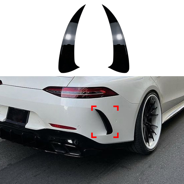 Ailerons de pare-chocs arri&egrave;re AMP-Z, becquet Canards pour Mercedes Benz AMG GT50 GT63
