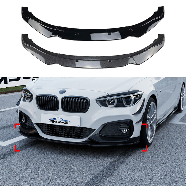 AMP-Z الأمامية الشفاه الشفاه SPILTTER لـ BMW 1 Serise F20 F21 LCI 2015-2019