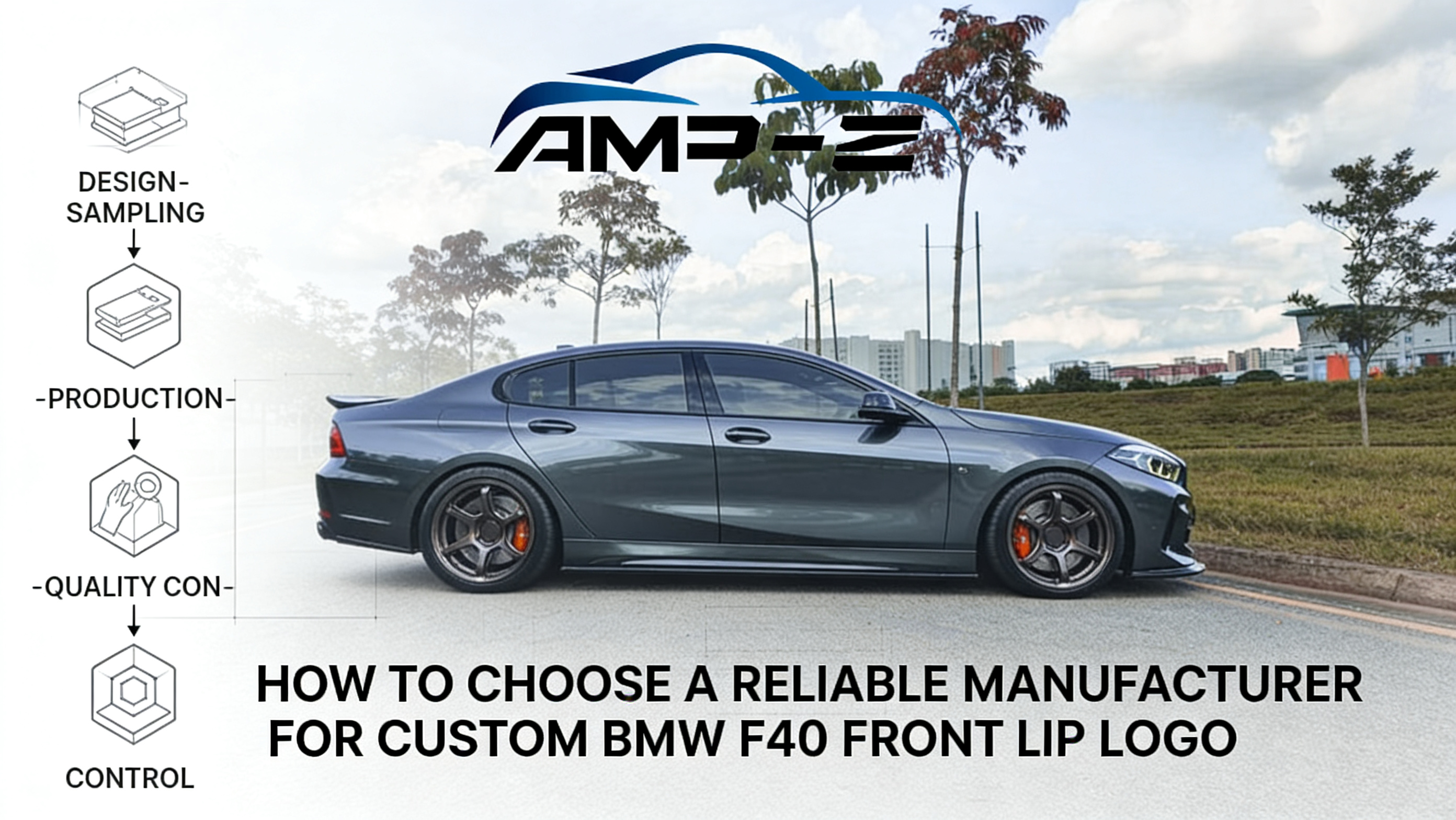 Como escolher um fabricante confi&aacute;vel para logotipo personalizado BMW 1 Series F40 Front Lip.jpg